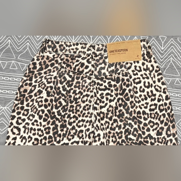 One Teaspoon Streetwalker High Waisted Straight Leg Denim Trousers Size 24 - Picture 4 of 12